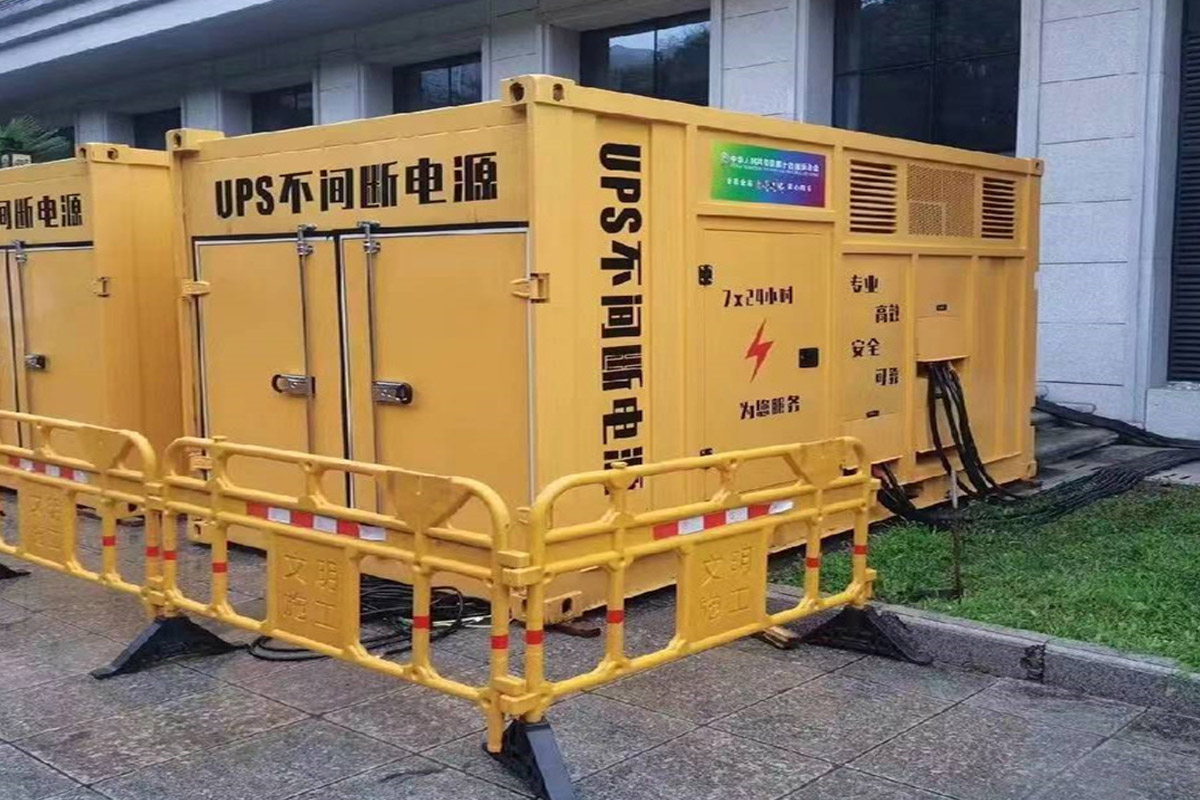 河东发电机租赁施工现场