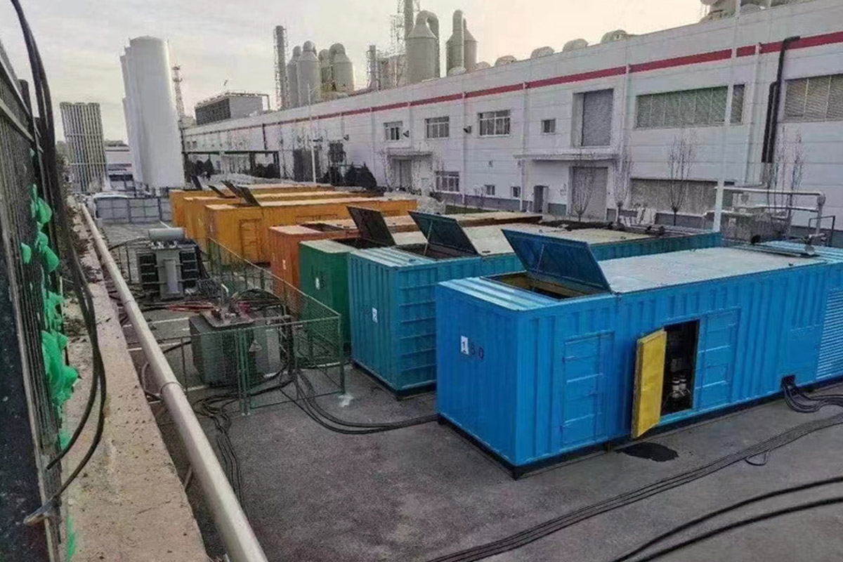 河东发电机租赁施工现场