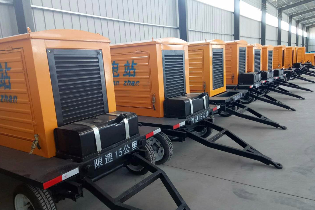 河东发电机租赁施工现场