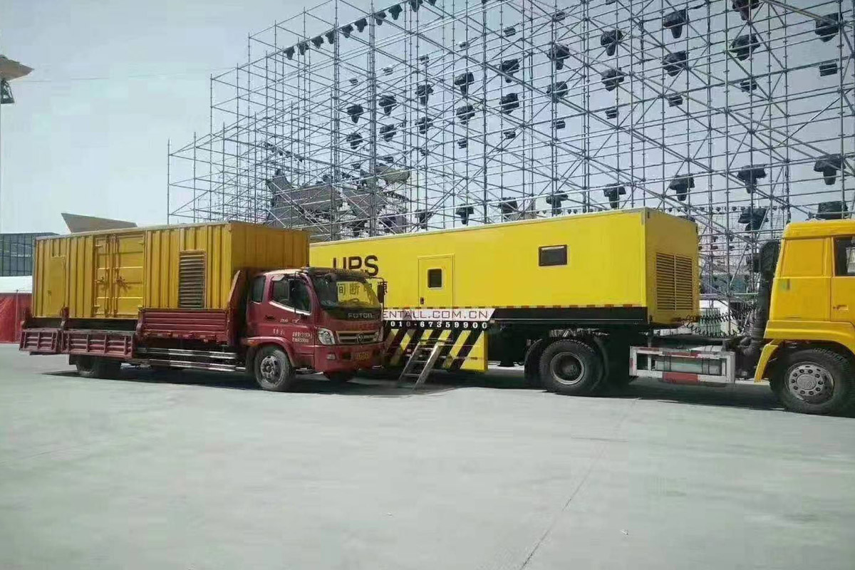 河东发电机租赁施工现场